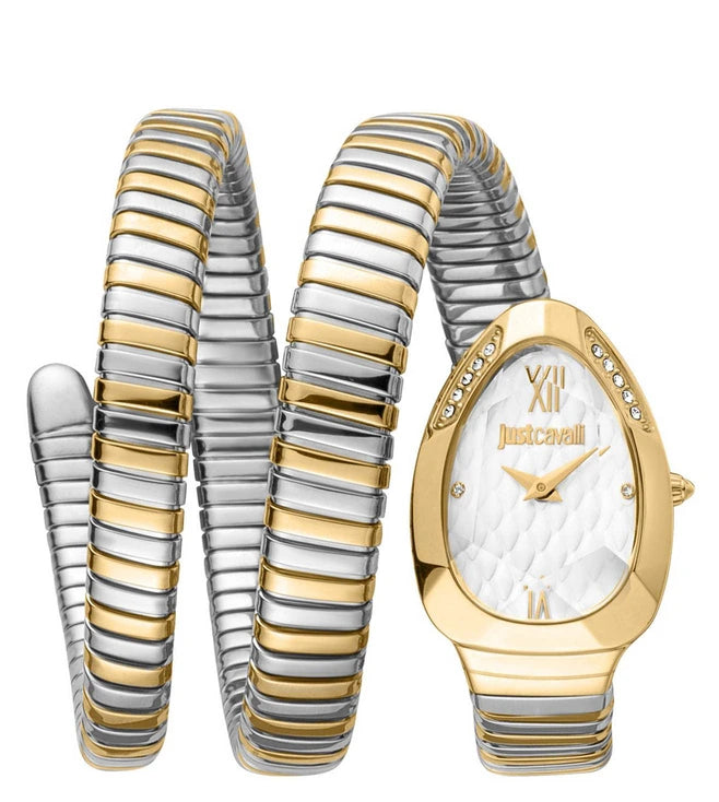 Just Cavalli Snake Design Dual Tone Watch For Women- JC1L224M0065