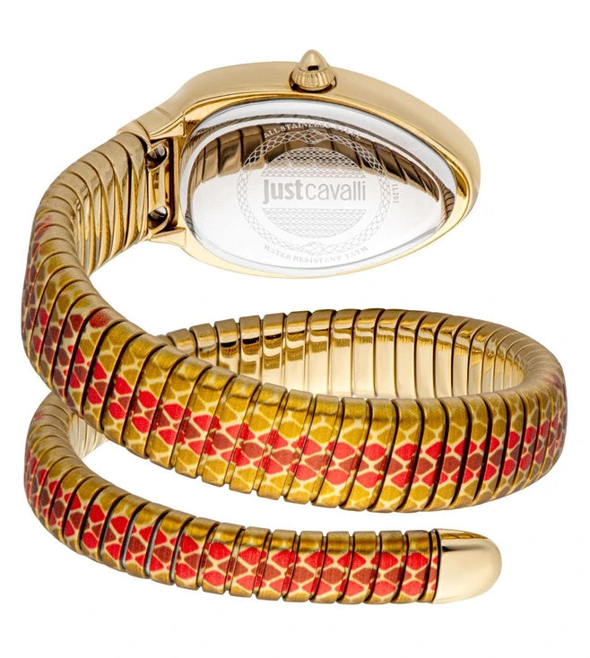 Just Cavalli Pelle Solo Red Dial Ladies watch- JC1L251M0045