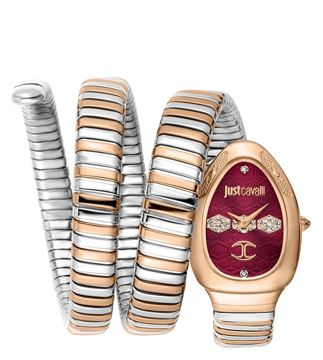 Just Cavalli Snake Design Dual Tone Watch For Women- JC1L232M0065