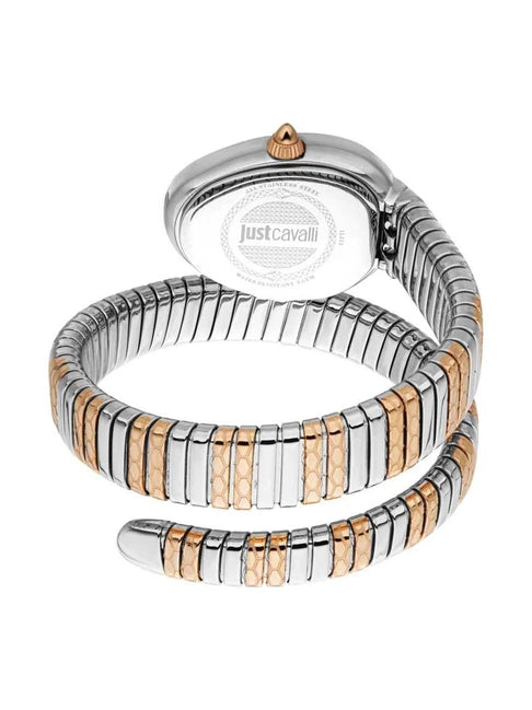 Just Cavalli Stainless Steel Snake Bracelet Green Dial Women's Watch - JC1L222M0075