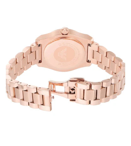 Emporio Armani Three Hand Rose Gold Watch For Female - AR11558