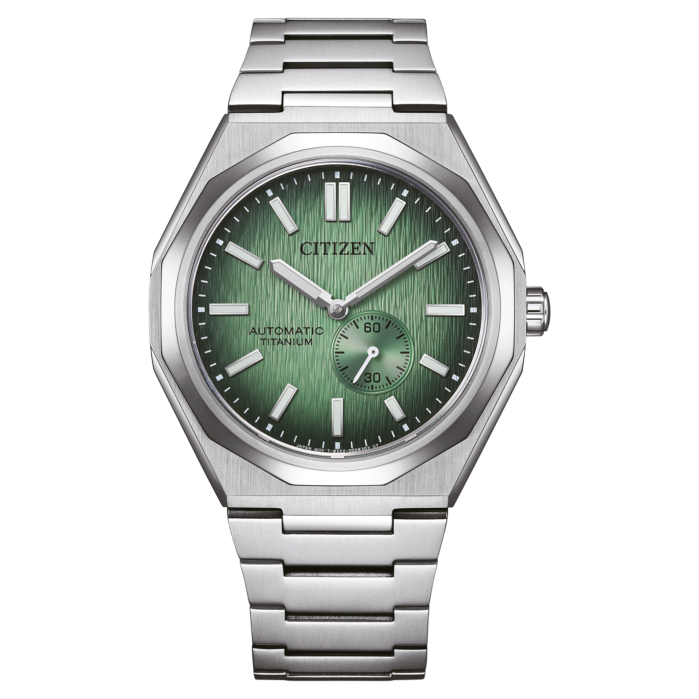Citizen Super Titanium Zenshin 60 Green Dial Automatic with Small Second Men's Watch - NK5020-58X