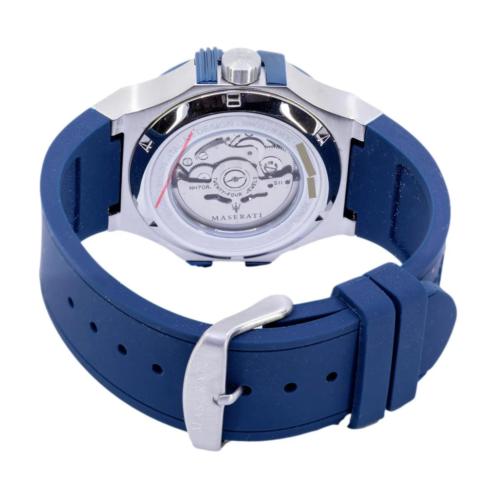 Maserati Potenza Skeleton Dial Blue Silicone Strap Men's Watch- R8821108028