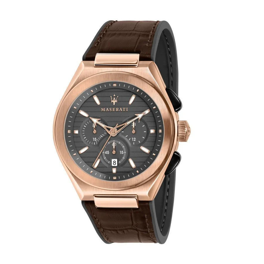 Maserati Triconic Men's Rose Gold Chronograph Watch- R8871639003