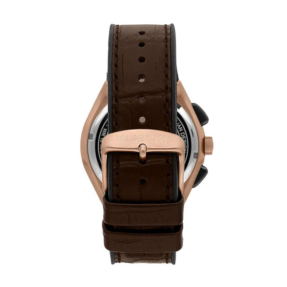 Maserati Triconic Men's Rose Gold Chronograph Watch- R8871639003