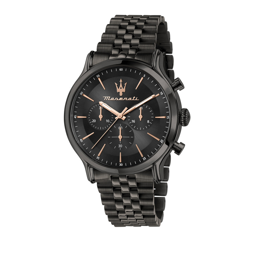 Maserati Epoca Black Dial Men's Chronograph Watch- R8873618019
