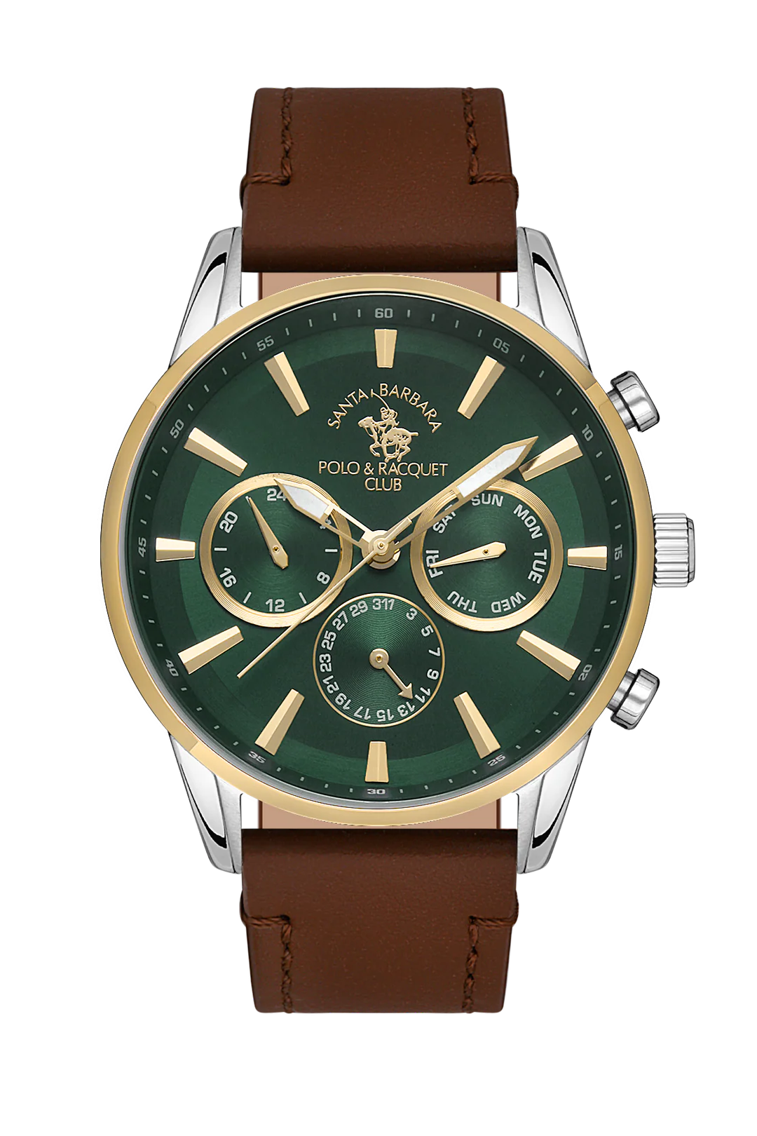 Santa Barbara Polo & Racquet Club Quartz Green Dial Men's Watch - SB.1.10419-7