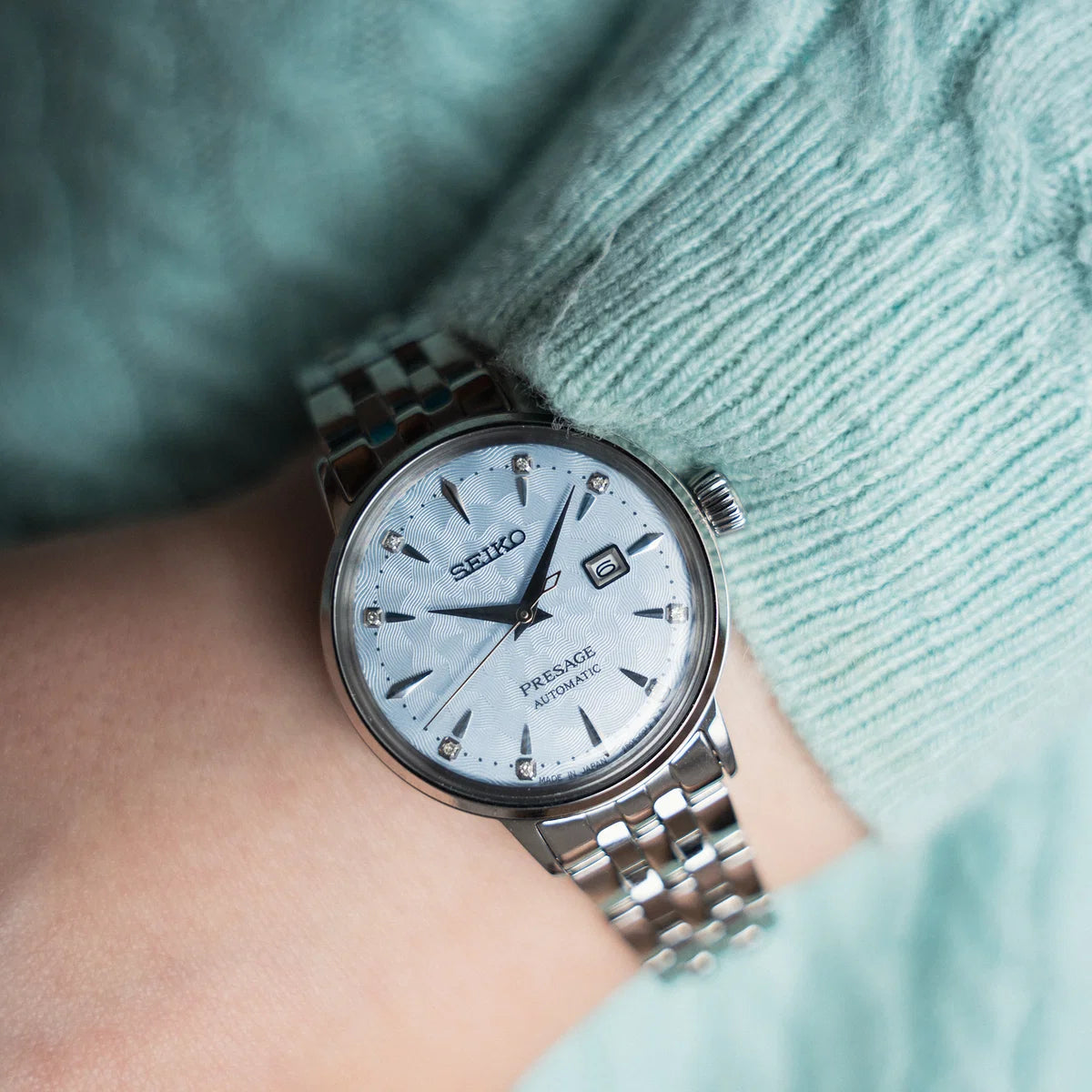 Seiko Presage Cocktail Time Light Blue Dial Ladies Watch - SRE007