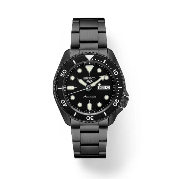Seiko5 Sports Black Dial Men's Mechanical Watch- SRPD65K1