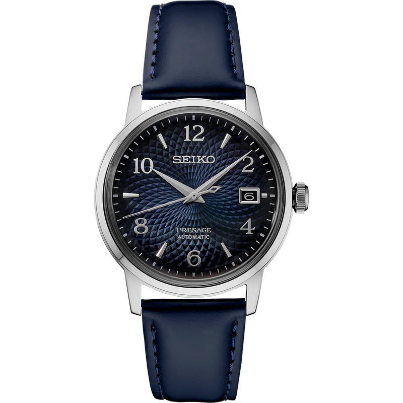 Seiko Presage Cocktail Time Manhattan Blue Dial Men's Watch- SRPE43J1