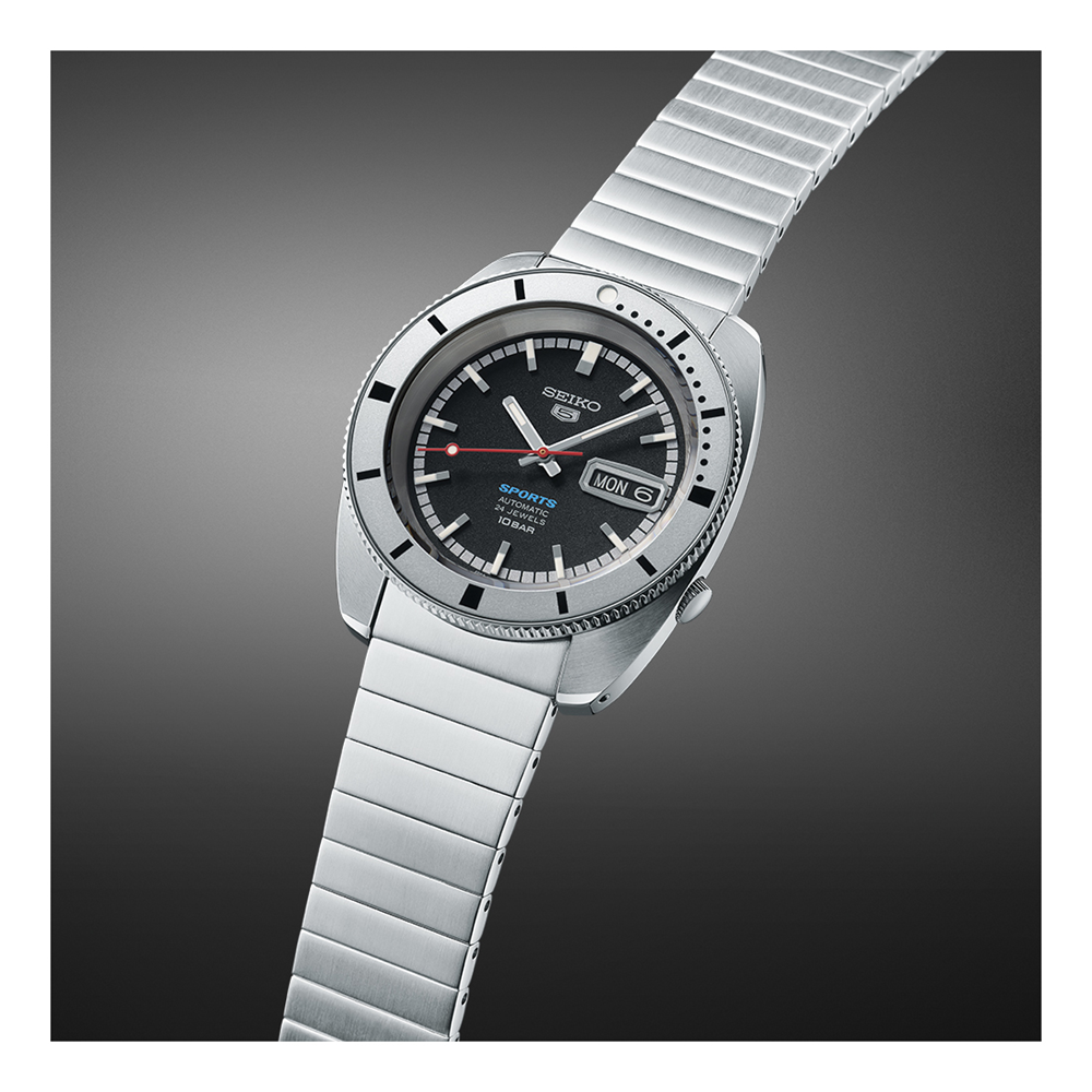 Seiko 5 Sport Heritage 1968 Limited Edition Black Dial Men's Watch - SRPL05K
