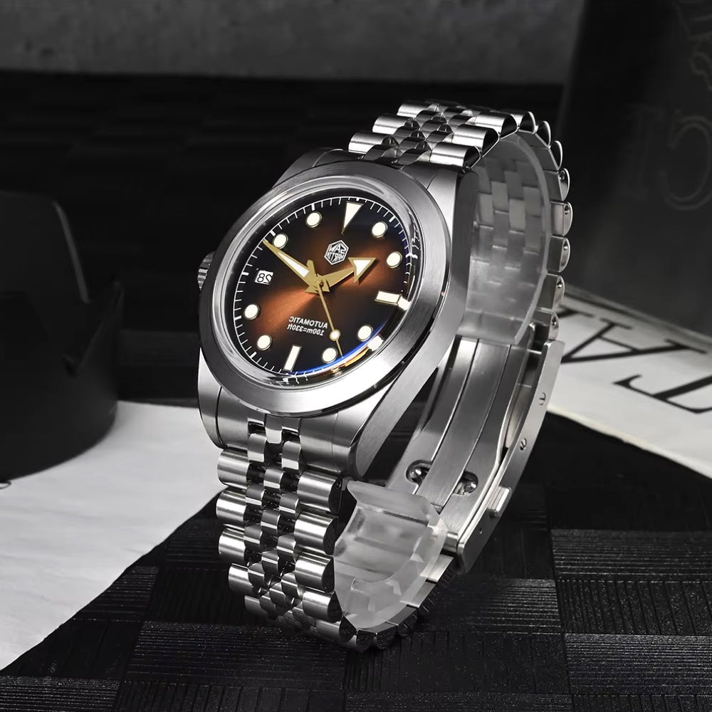 San Martin 39mm Brown Dial Men's Watch - SN0053-G