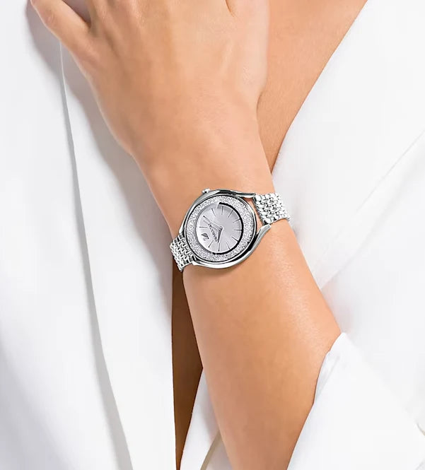 Swarovski Crystalline Aura White Dial Stainless Steel Watch for Women -5519462