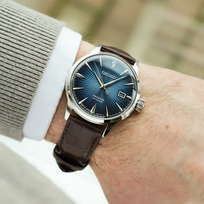 Seiko Presage Cocktail Time Blue Dial Men's Automatic Watch- SRPK15J1