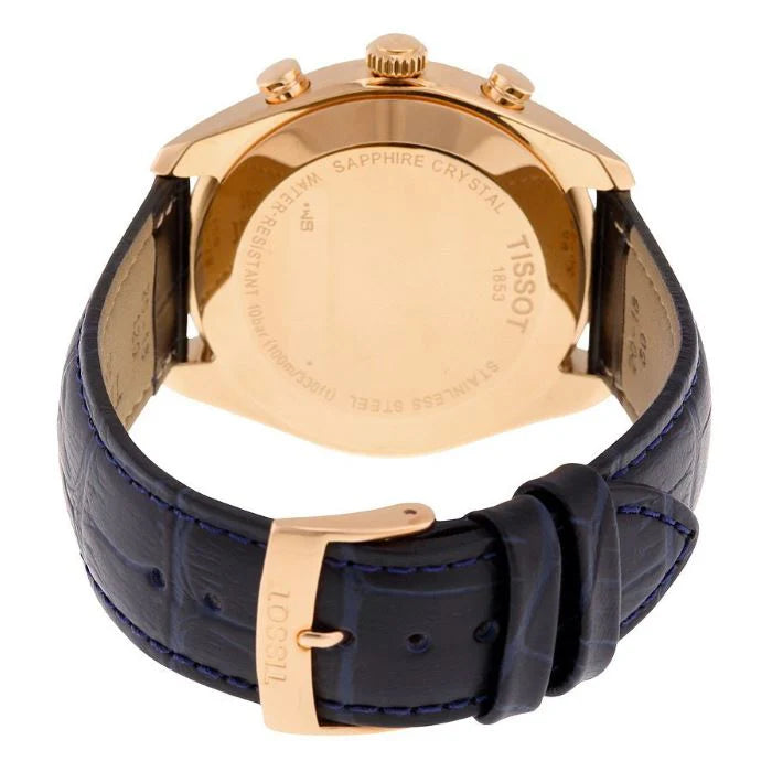 Tissot T Classic PR 100 Chronograph Silver Dial Black Leather Strap Watch for Men - T101.417.36.031.00