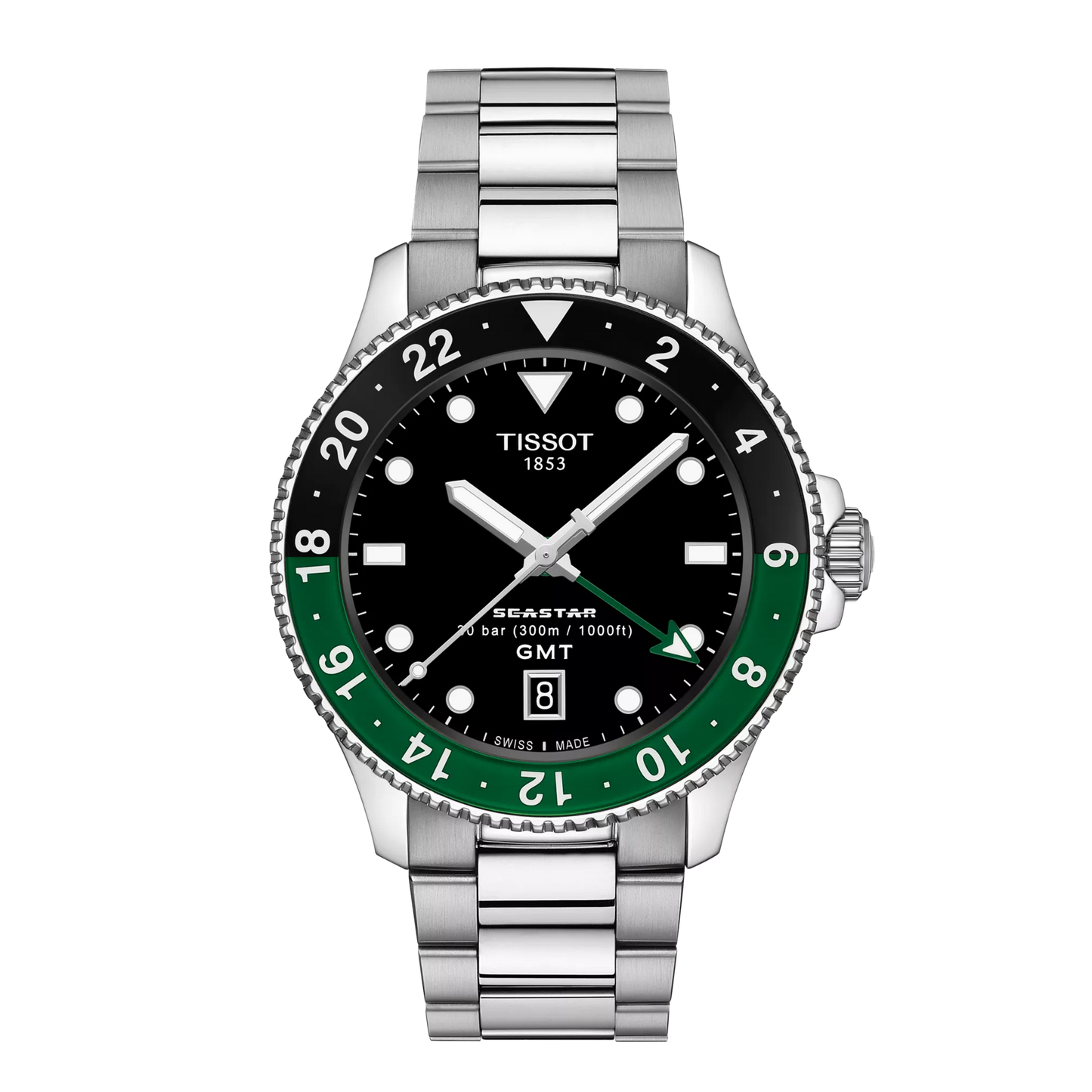 Tissot Seastar 1000 Quartz GMT Black Dial Men's Watch - T120.852.11.051.00