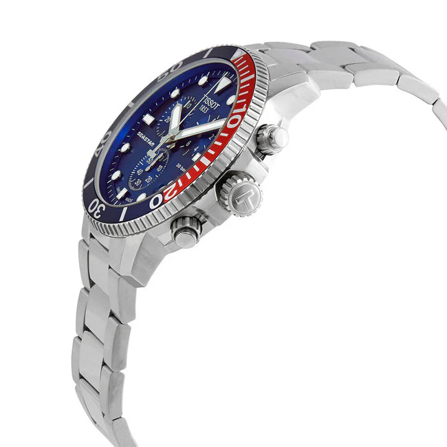 Tissot Seastar Blue Dial 1000 Quartz Chronograph Men's Watch - T120.417.11.041.03