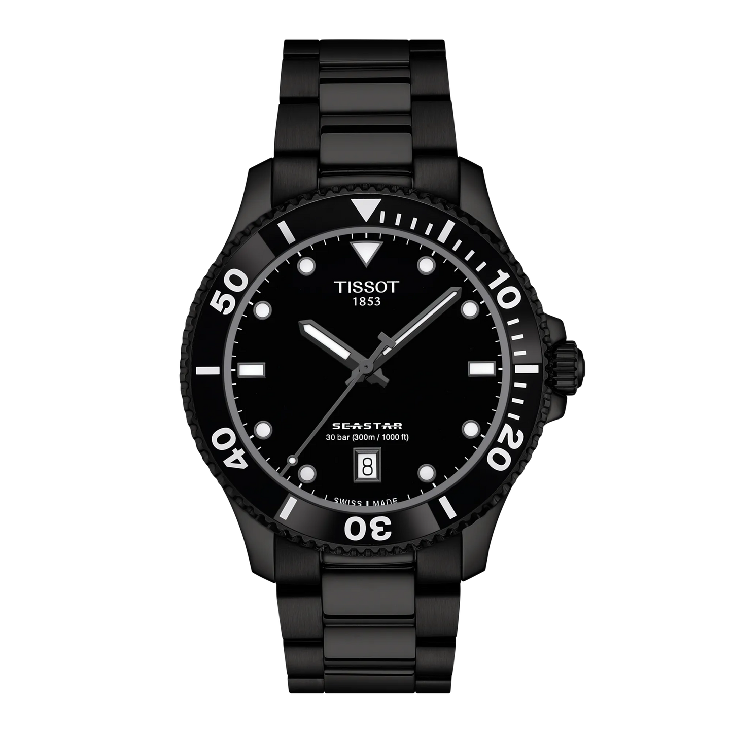 Tissot Seastar 1000 Quartz Black Dial Black Strap Men's Watch - T120.410.33.051.00