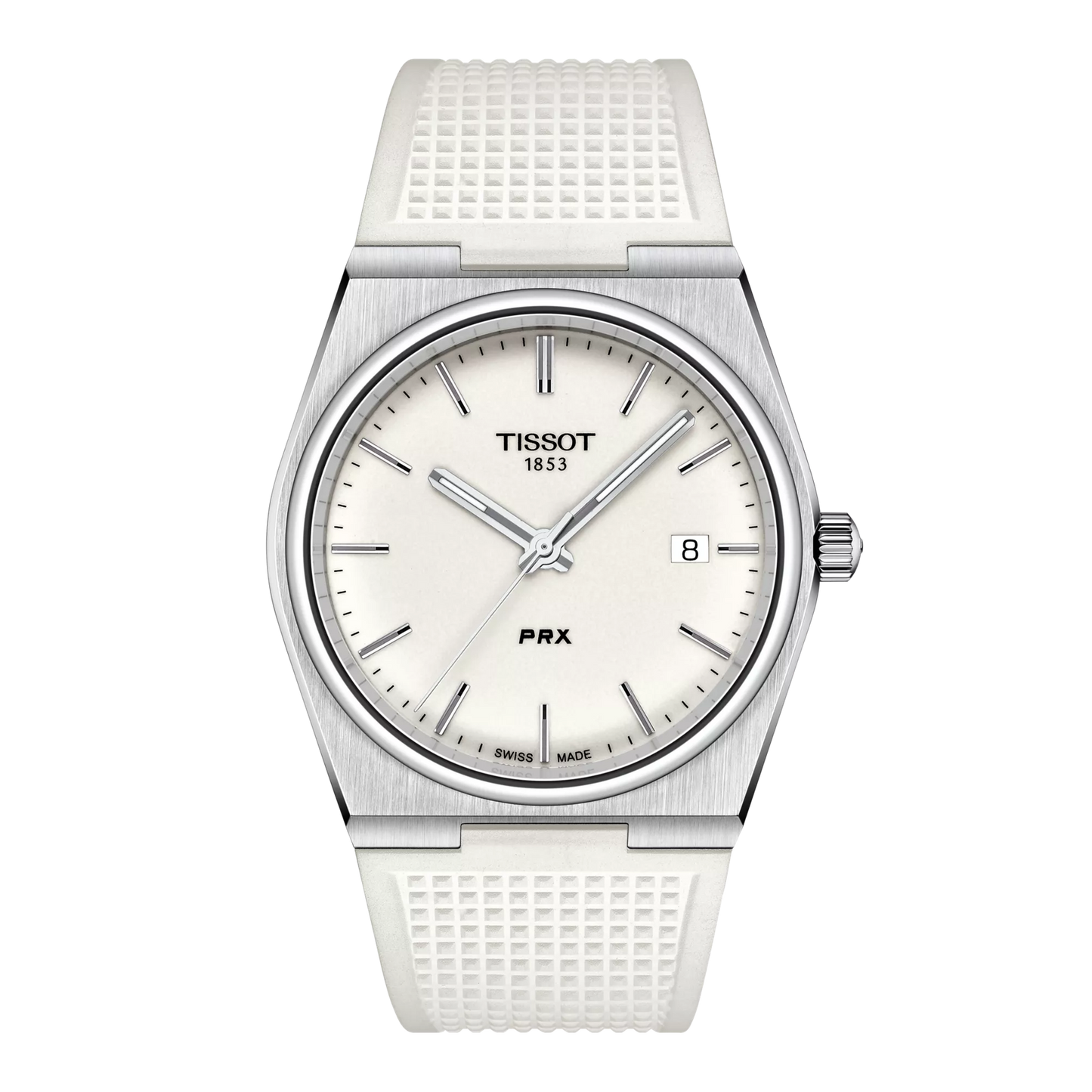 Tissot PRX White Strap Full Lume Dial Men's Watch- T137.410.17.011.00