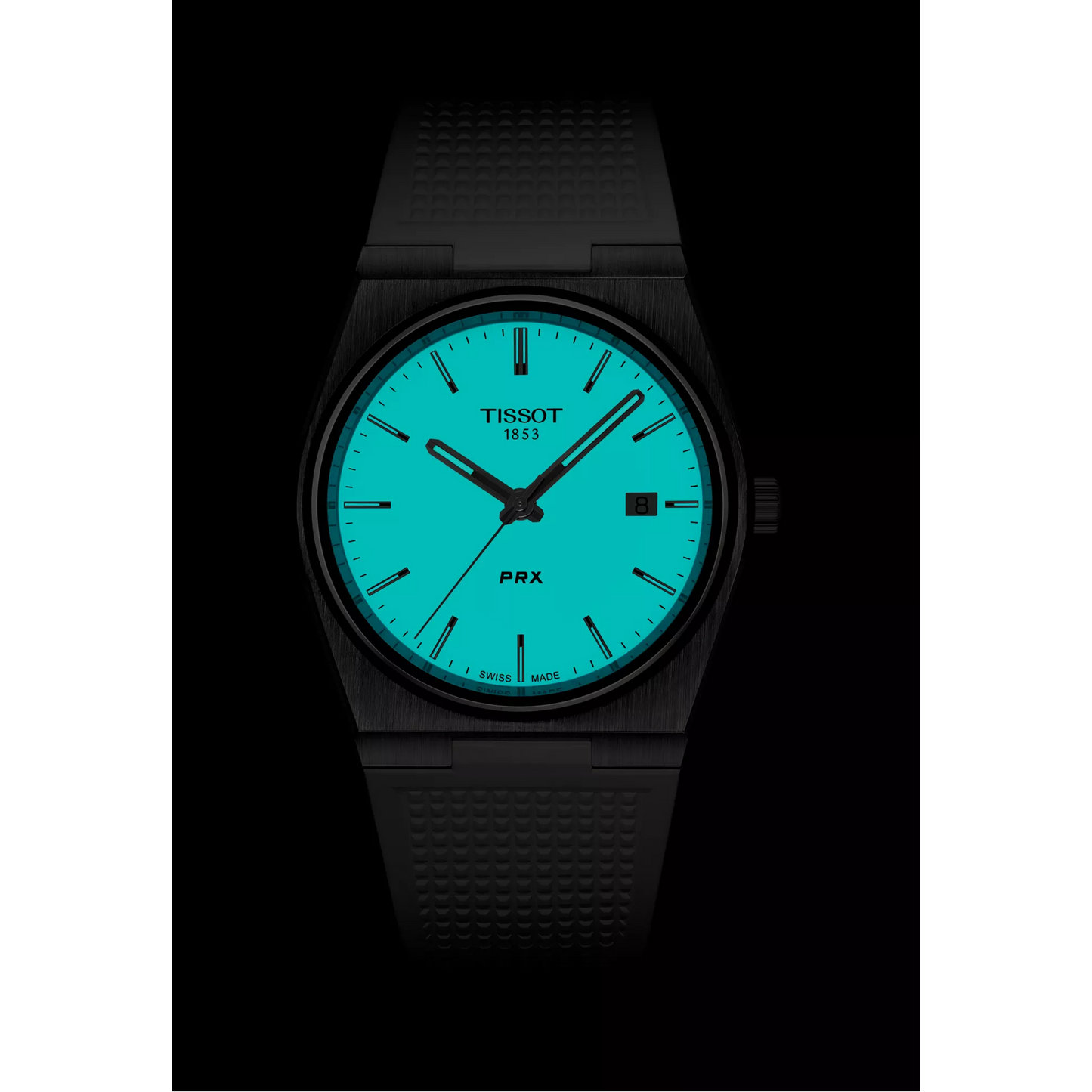 Tissot PRX White Strap Full Lume Dial Men's Watch- T137.410.17.011.00