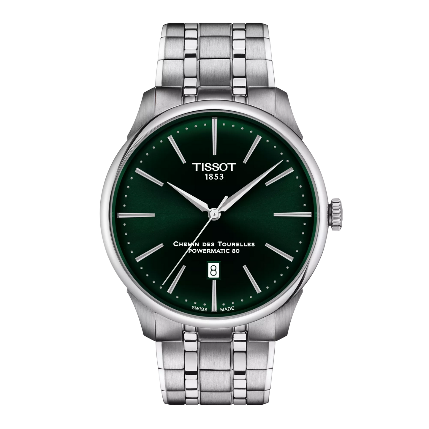 Tissot Chemin des Tourelles Powermatic 80 Green Dial Men's Watch- T139.407.11.091.00
