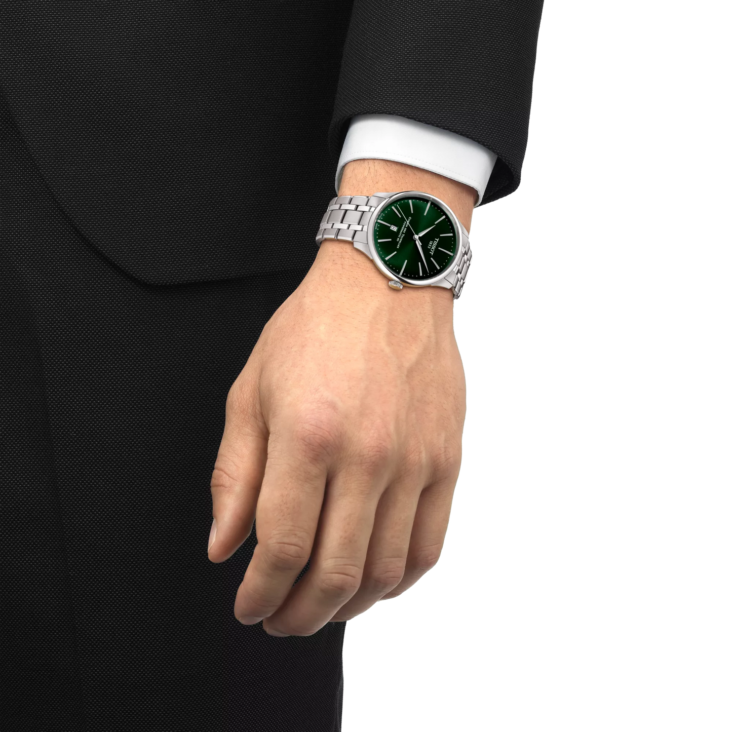 Tissot Chemin des Tourelles Powermatic 80 Green Dial Men's Watch- T139.407.11.091.00