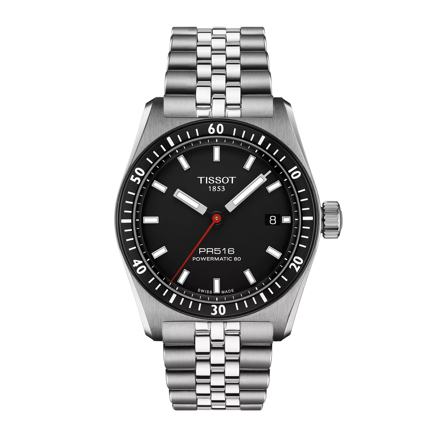 Tissot PR516 Powermatic 80 Black Dial Men's Watch- T149.407.11.051.00