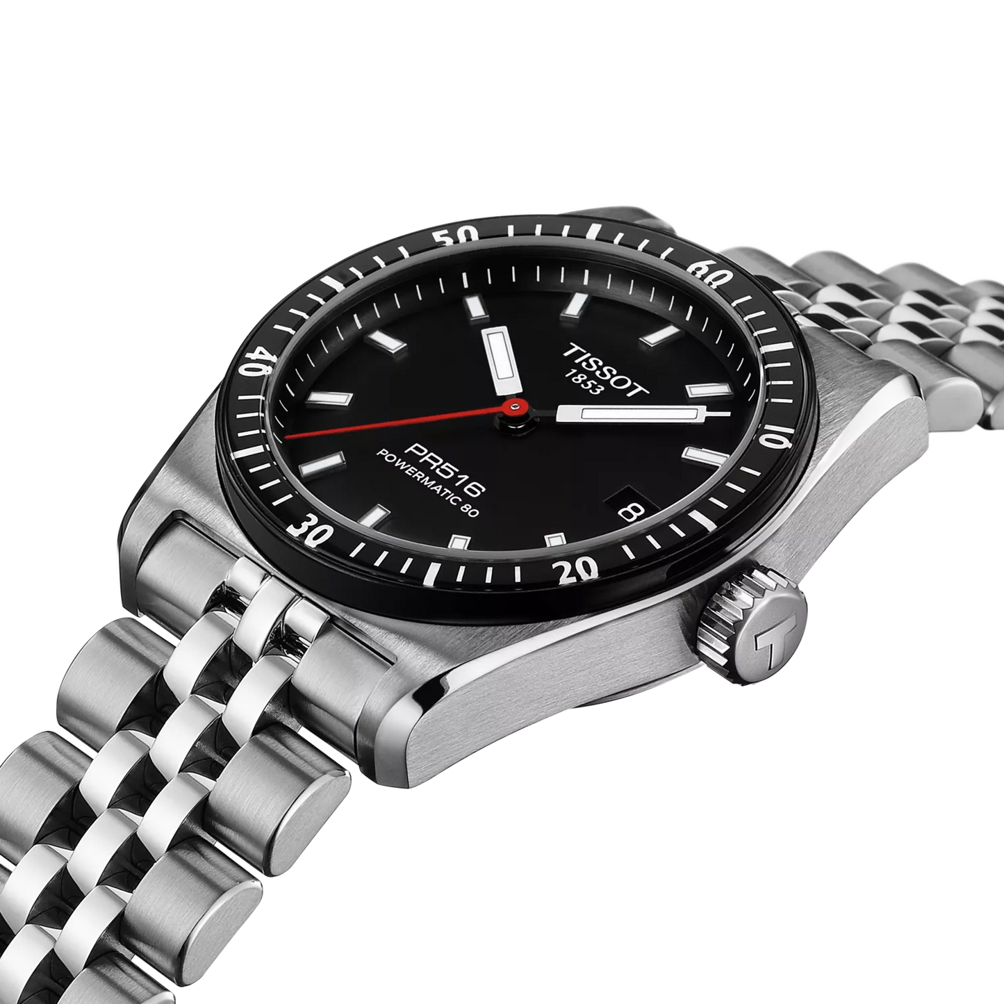 Tissot PR516 Powermatic 80 Black Dial Men's Watch- T149.407.11.051.00