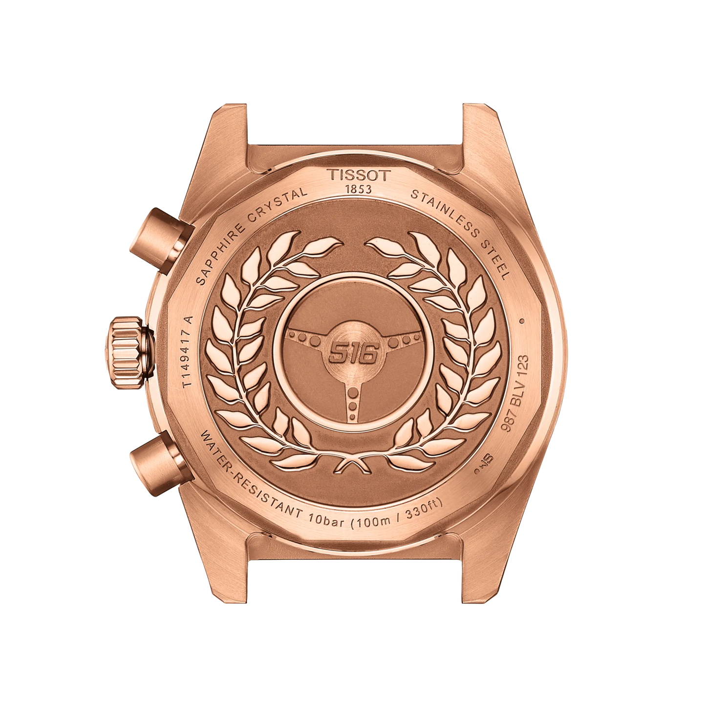 Tissot PR516 Rose Gold Black Dial Men's Chronograph Watch- T149.417.33.051.00