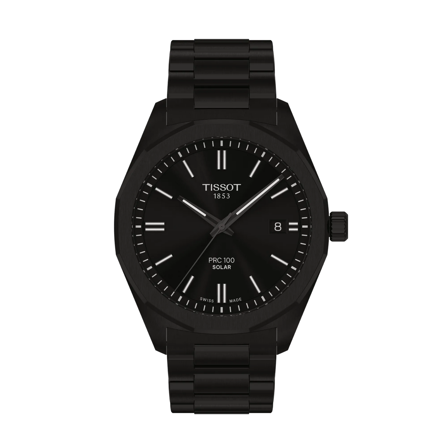 Tissot PRC 100 Solar Black Dial Quartz Men's Watch - T151.422.33.051.00