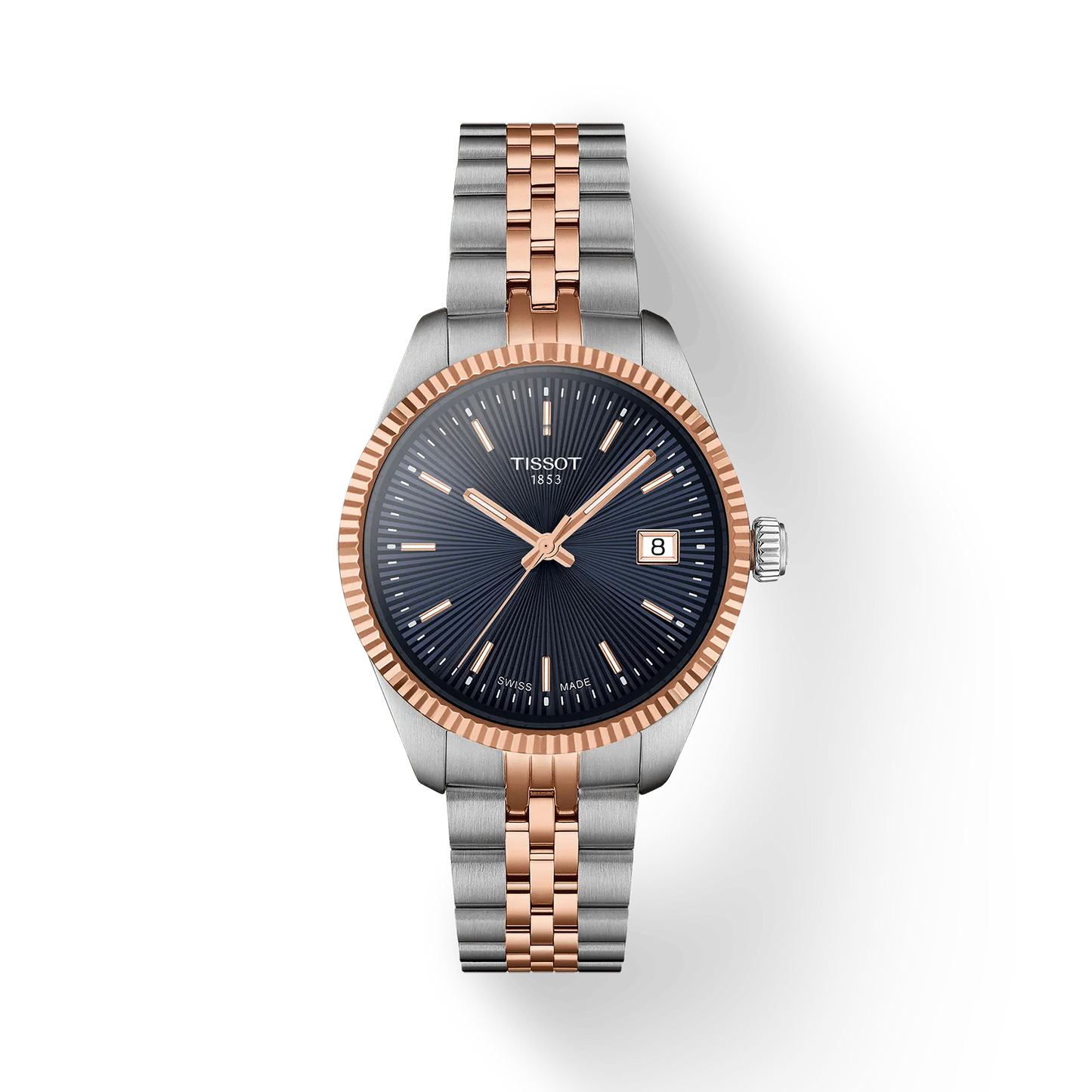 TISSOT Ballade Quartz Dual Tone Blue Dial Women's Watch- T156.210.22.041.00