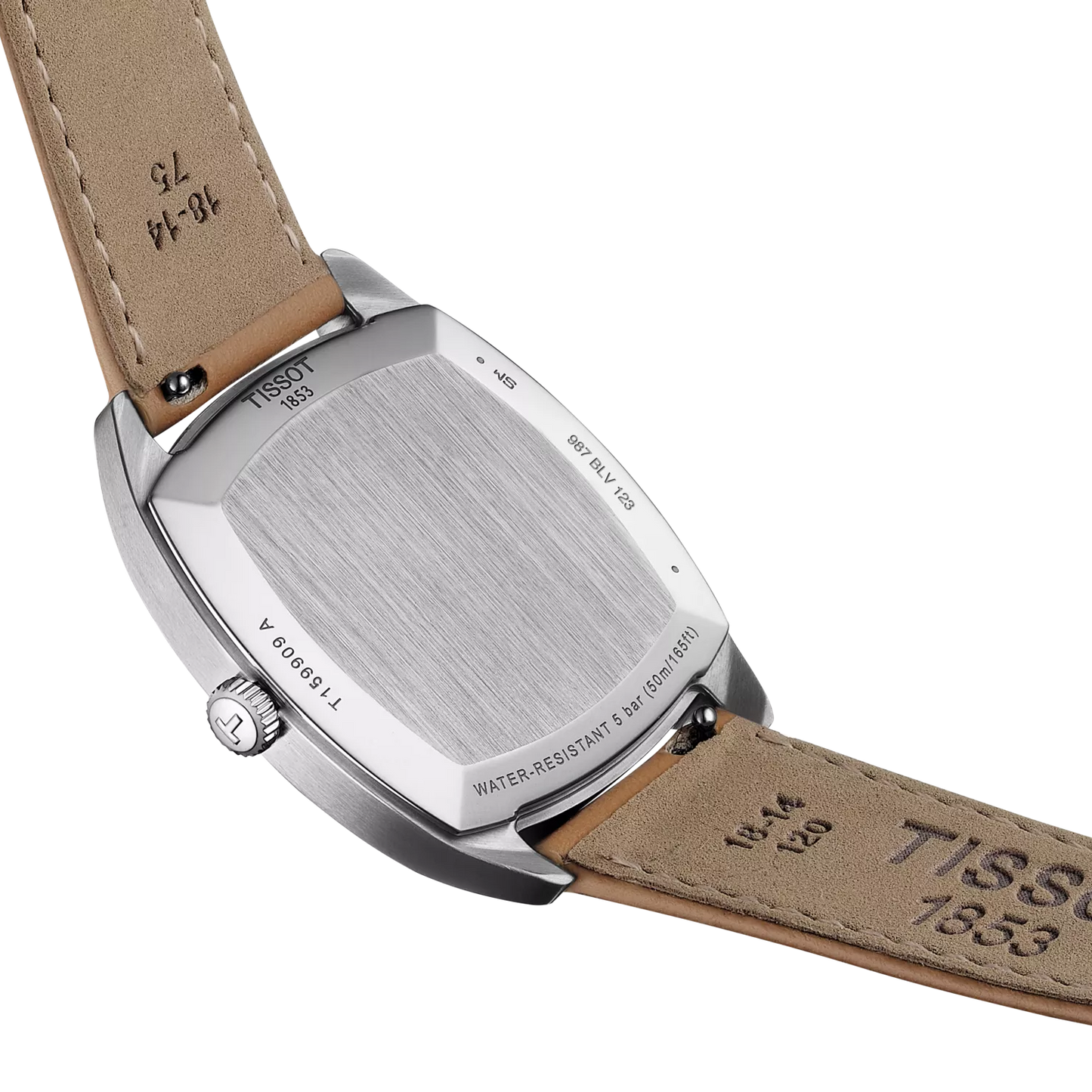 Tissot Stylist White Dial Brown Leather Strap Ladies Watch-T159.909.16.031.00