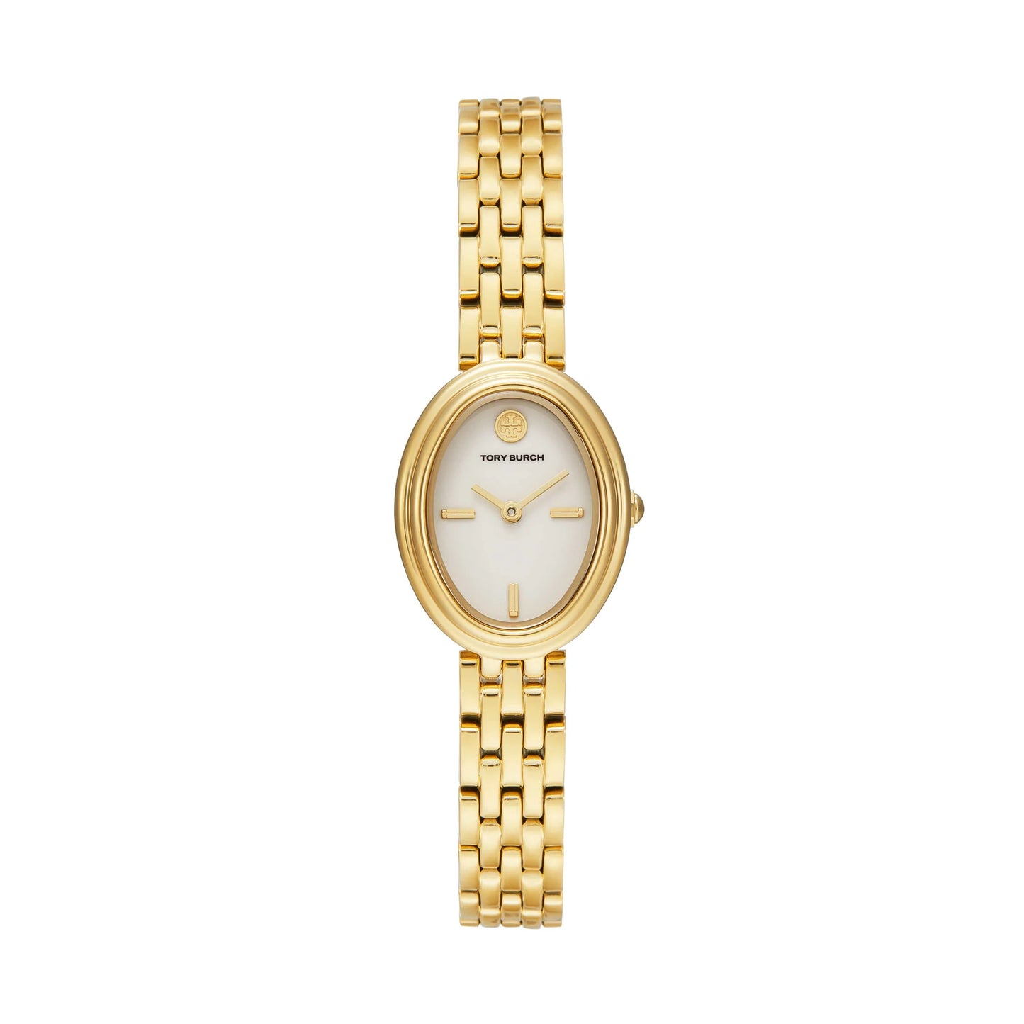 Tory Burch The Oval Gold Tone Analogue Ladies Watch - TBW6032