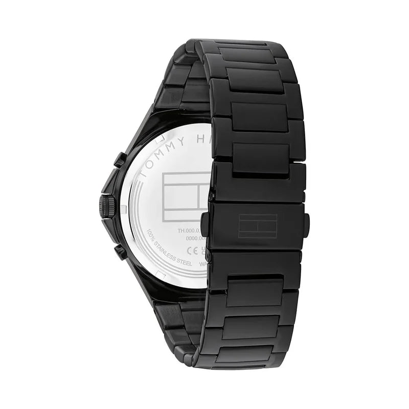 Tommy Hilfiger Justin Black Men's Chronograph Watch- TH1792055