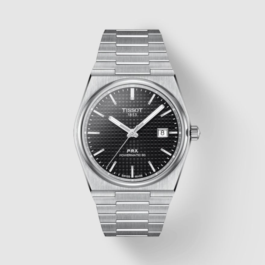 Tissot PRX Powermatic 80 Black Dial Men's Automatic Watch- T137.407.11.051.00