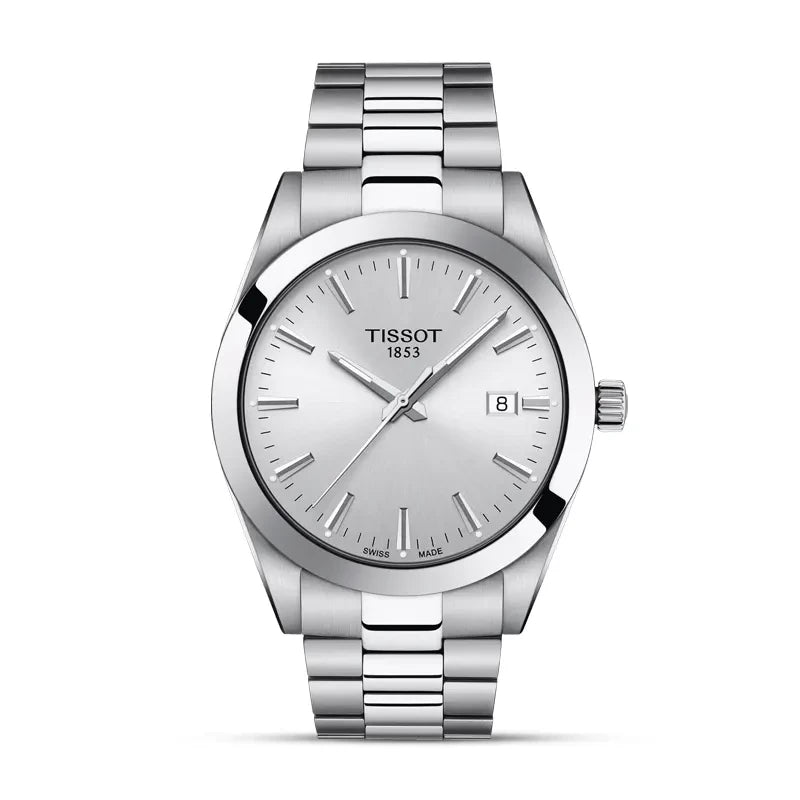 Tissot Gentleman Silver Dial Silver Steel Strap Men's Watch - T127.410.11.031.00