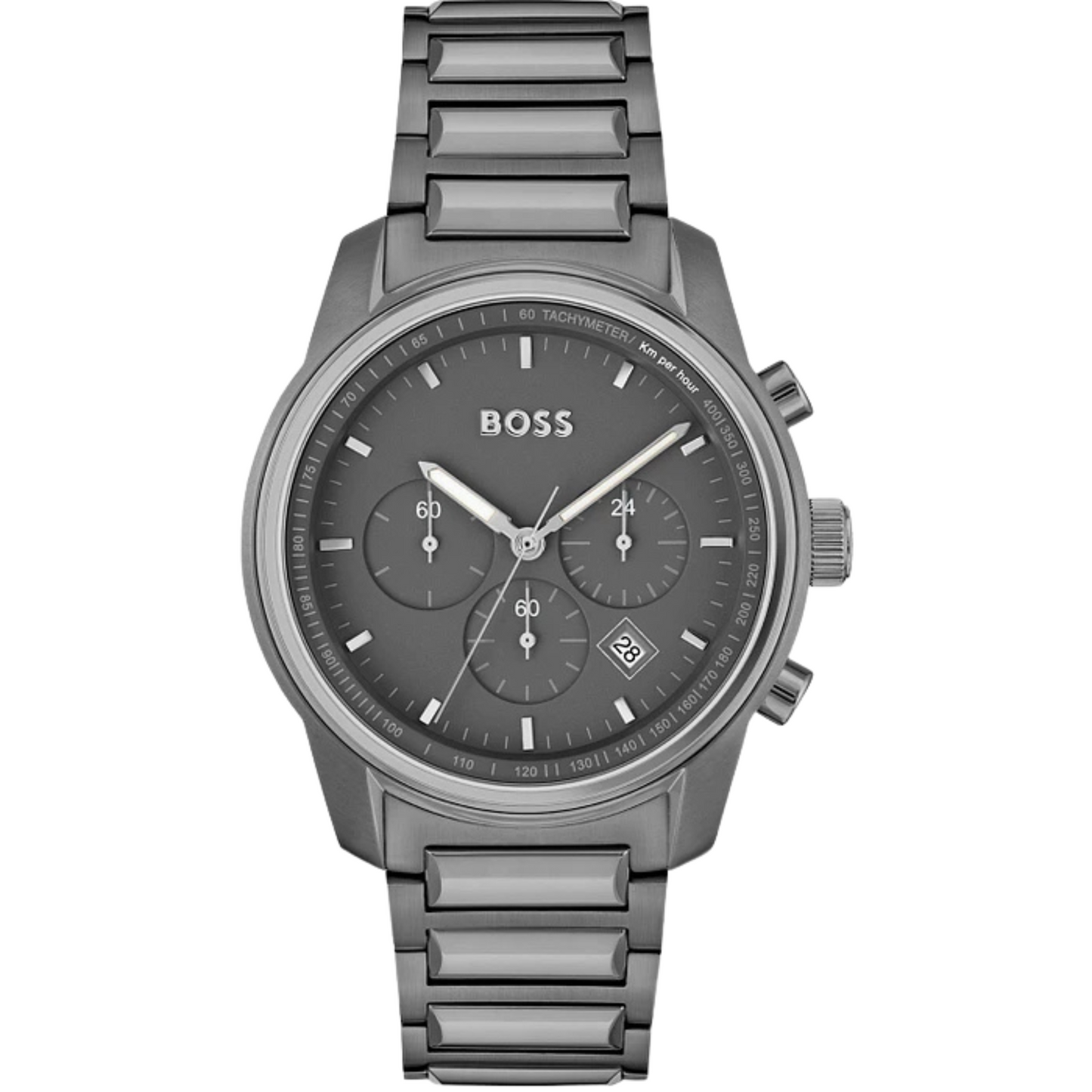 Hugo BOSS TRACE Herenhorloge Grey Dial Men's Chronograph Watch- HB1514005