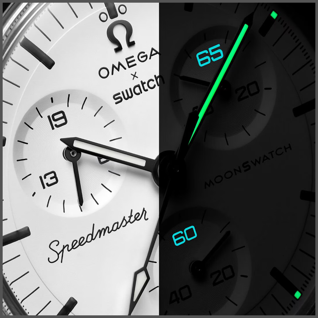 Omega X Swatch 1965 White Dial Men's Chronograph Watch