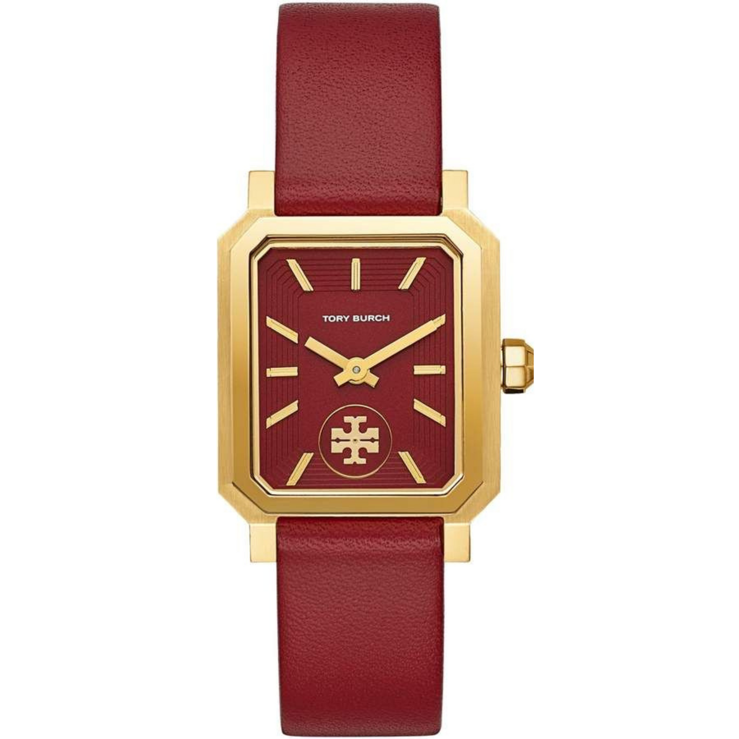 Tory Burch Maroon Dial Leather Strap Ladies Watch- TBW1505