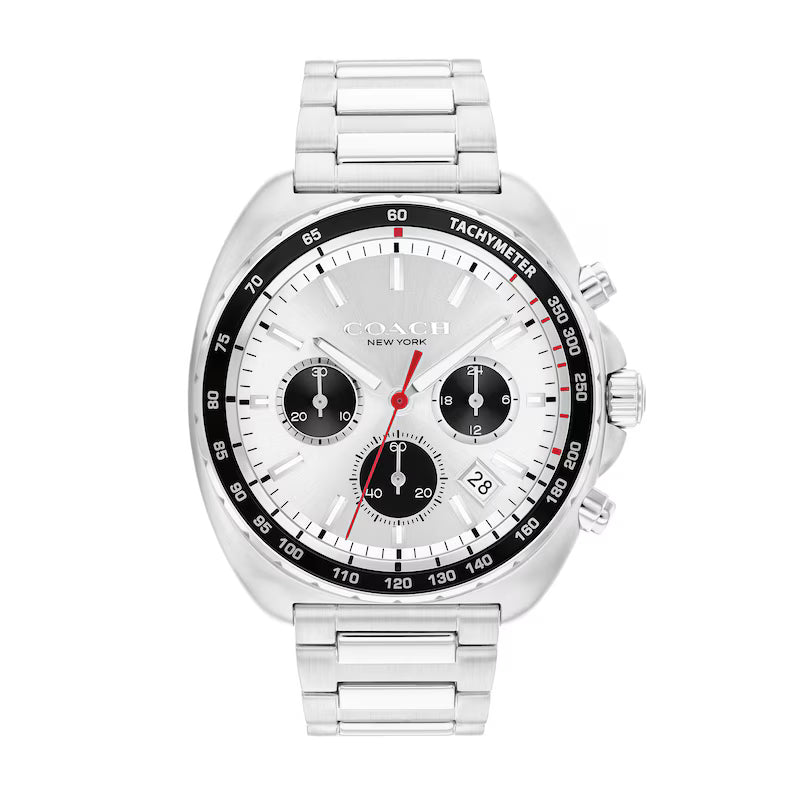 Coach Charter Chronograph with Silver-Tone Dial Men's Watch - 14602702