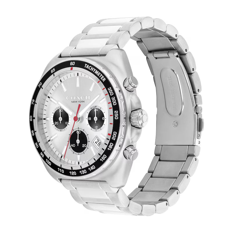 Coach Charter Chronograph with Silver-Tone Dial Men's Watch - 14602702