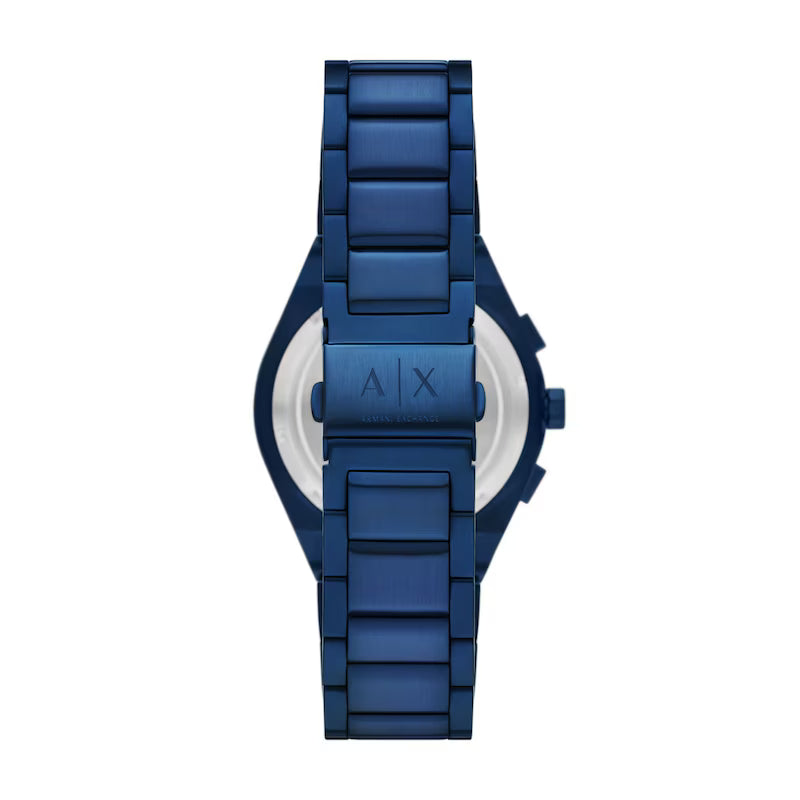 Armani Exchange Blue Ion-Plated Blue Dial Men's Watch - AX4189