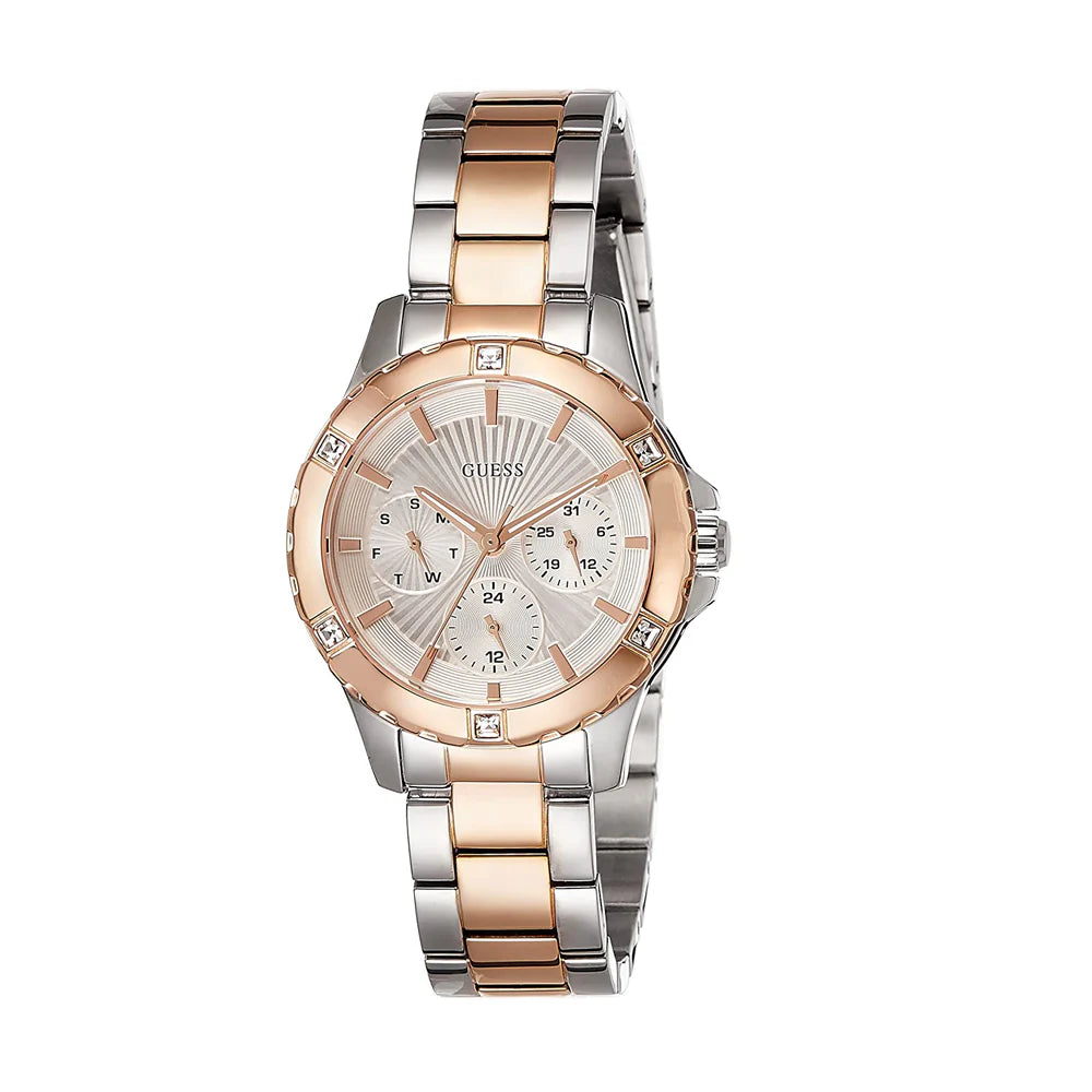 Guess Dual Tone Multifunction Ladies Watch- W0443L4
