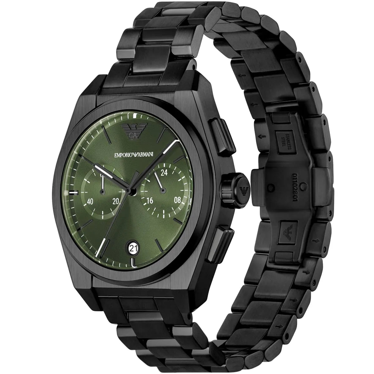 Emporio Armani Green Dial “Federico” Chronograph Men's Watch-AR11562