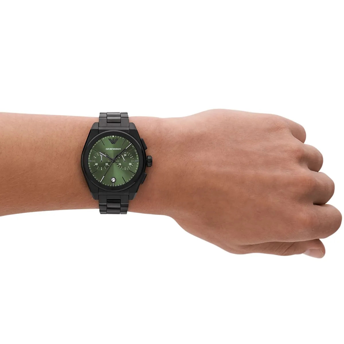 Emporio Armani Green Dial “Federico” Chronograph Men's Watch-AR11562