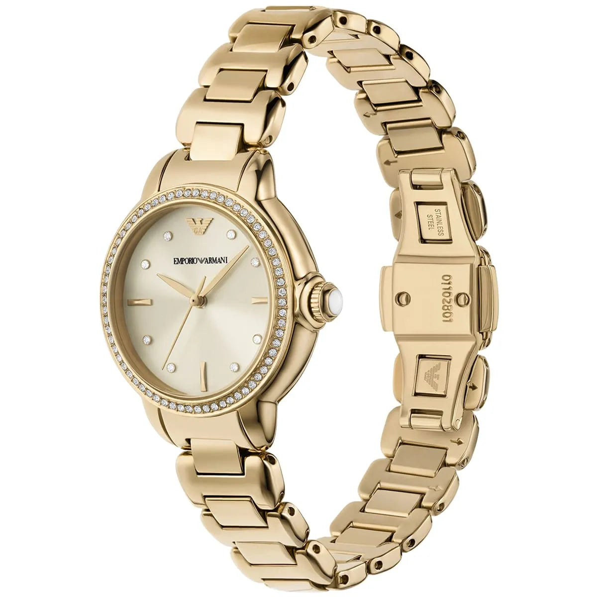 Emporio Armani Beige Dial Ladies Watch - AR11609