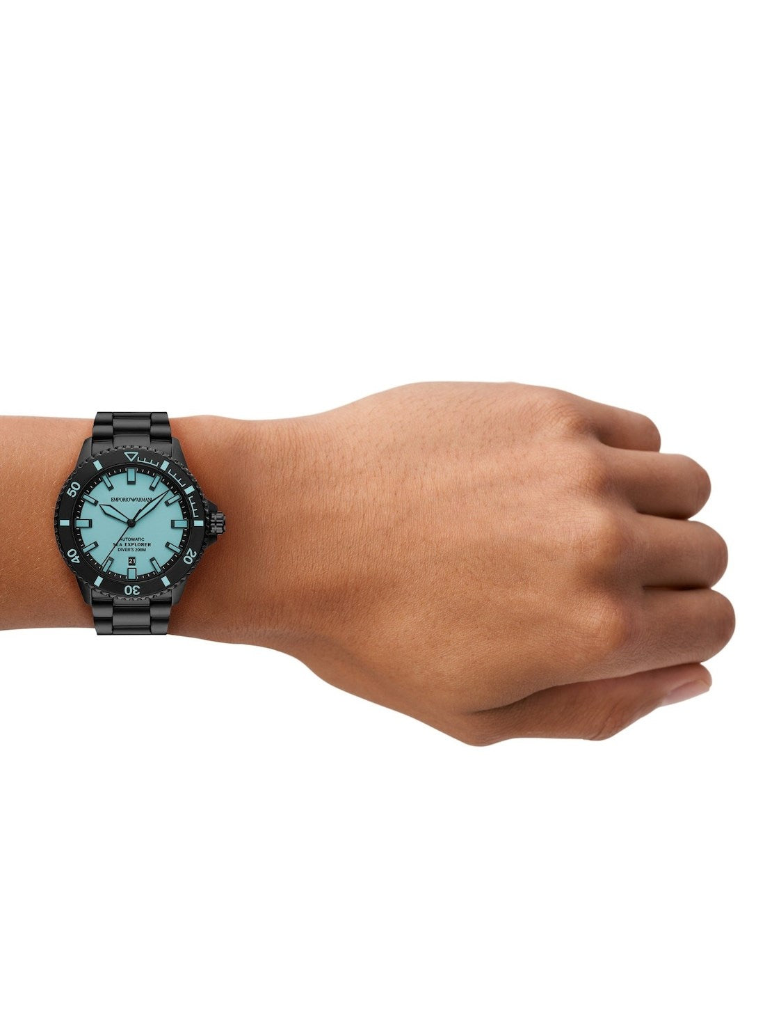 Emporio Armani Sea Explorer Automatic Black Stainless Steel Men's Watch - AR60084