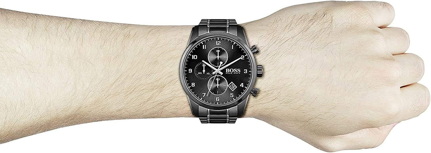 Hugo Boss Men's Black Skymaster Watch- 1513785