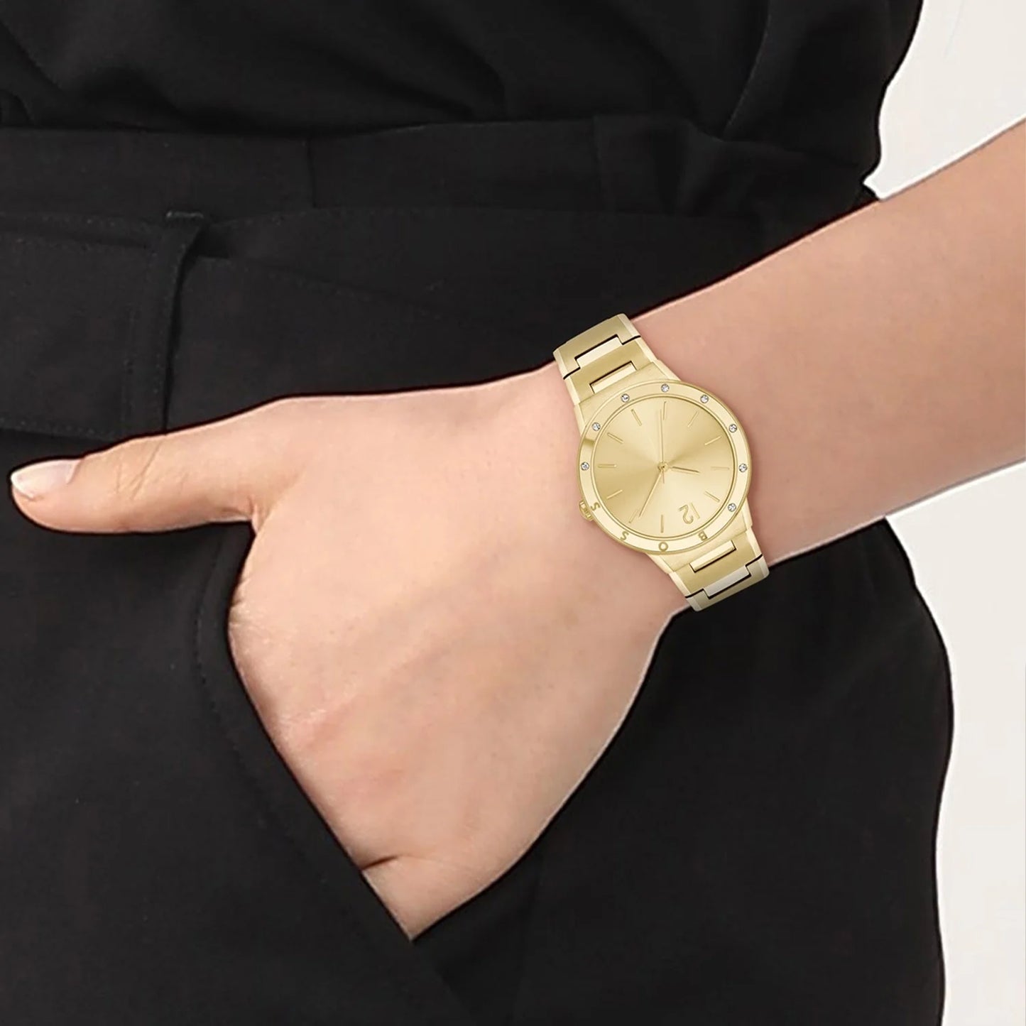 Hugo Boss Breathe Gold Dial Ladies Watch - HB1502715