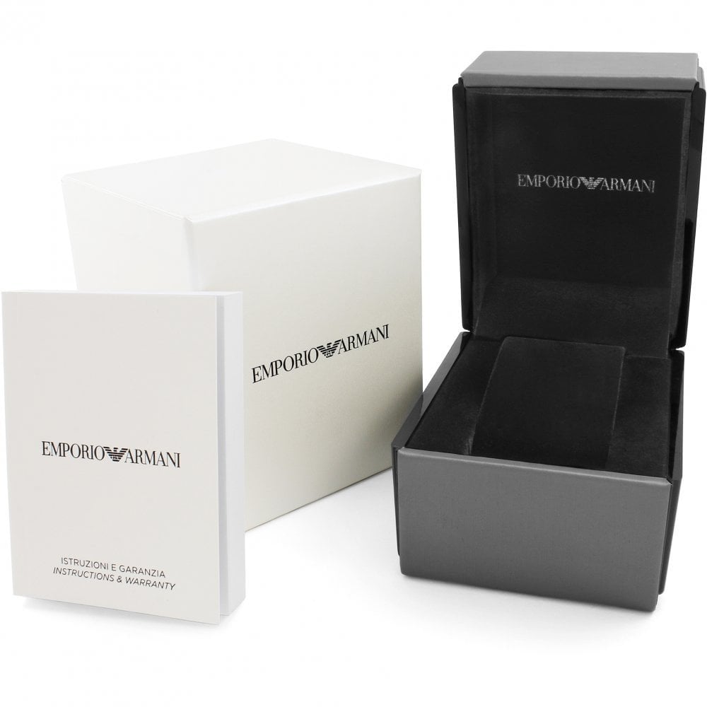 Emporio Armani Green Dial Stainless Steel Men's Chronograph Watch- AR11507